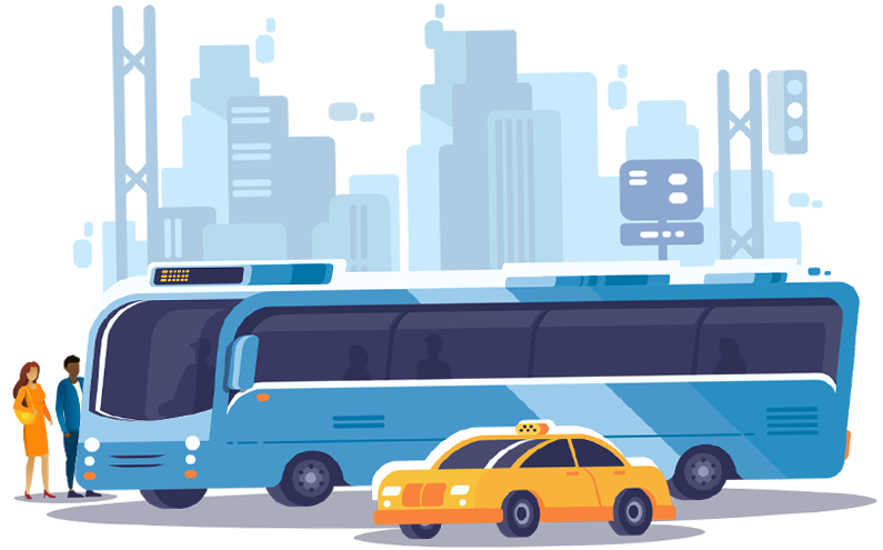 City Bus & Taxi